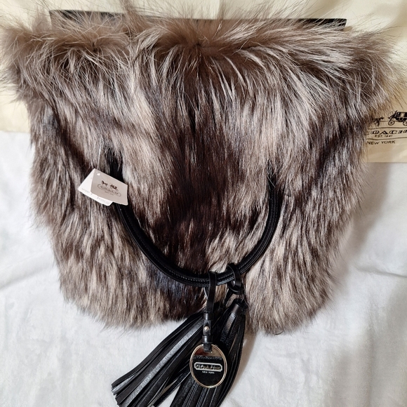 Coach Legacy Fox Fur Tote - Picture 2 of 15